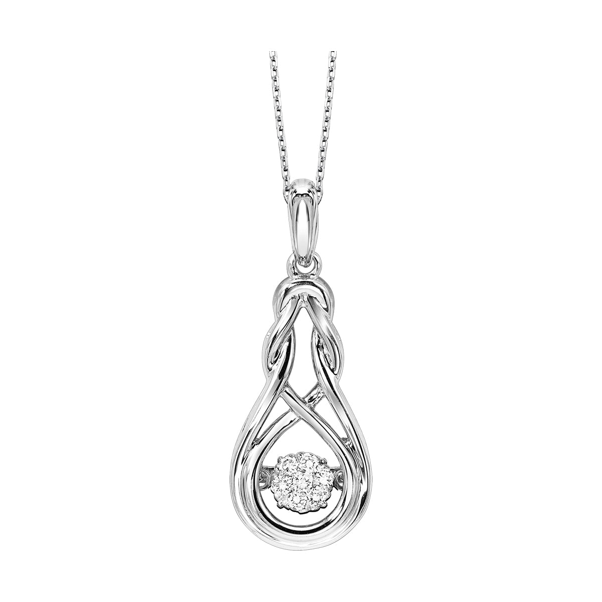 Silver Diamond 1/10Ctw Pendant