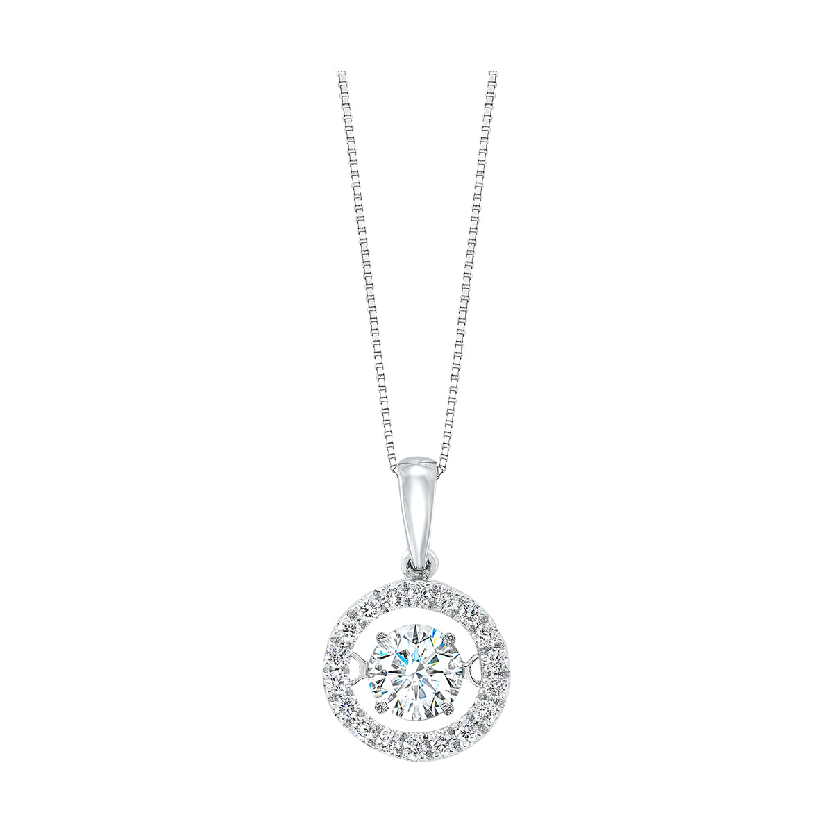 14Kt White Gold Diamond 1Ctw Pendant