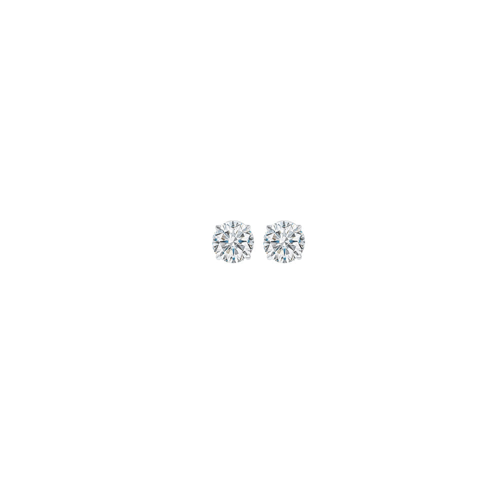 14Kt White Gold Diamond 1/20Ctw Earring
