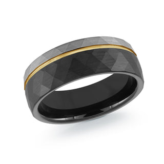 Malo Bands Tu Grey-Black Wedding Band 8 mm