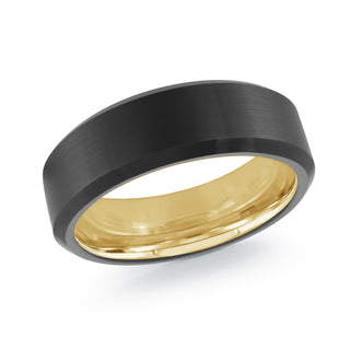 Malo Bands Tu Black Wedding Band 7 mm