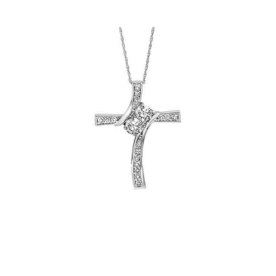 14Kt White Gold Diamond 1/4Ctw Pendant
