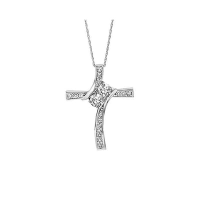 14Kt White Gold Diamond 1/2Ctw Pendant
