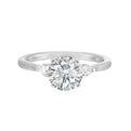 14Kt White Semi Mount 3/8Ctw For 1 1/2Ctw Round Center