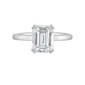 14Kt White Semi Mount For 2Ctw Emerald Cut Center