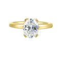 14Kt Yellow Semi Mount For 2Ctw Oval Center