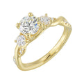 14Kt Yellow Semi Mount 5/8Ctw For 2Ct Round Center