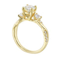 14Kt Yellow Semi Mount 5/8Ctw For 2Ct Round Center