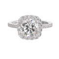 14Kt White Semi Mount 1/2Ctw For 1Ctw Round Center