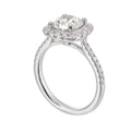 14Kt White Semi Mount 1/2Ctw For 1Ctw Round Center