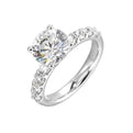 14Kt White Semi Mount 5/8Ctw For 2Ctw Round Center