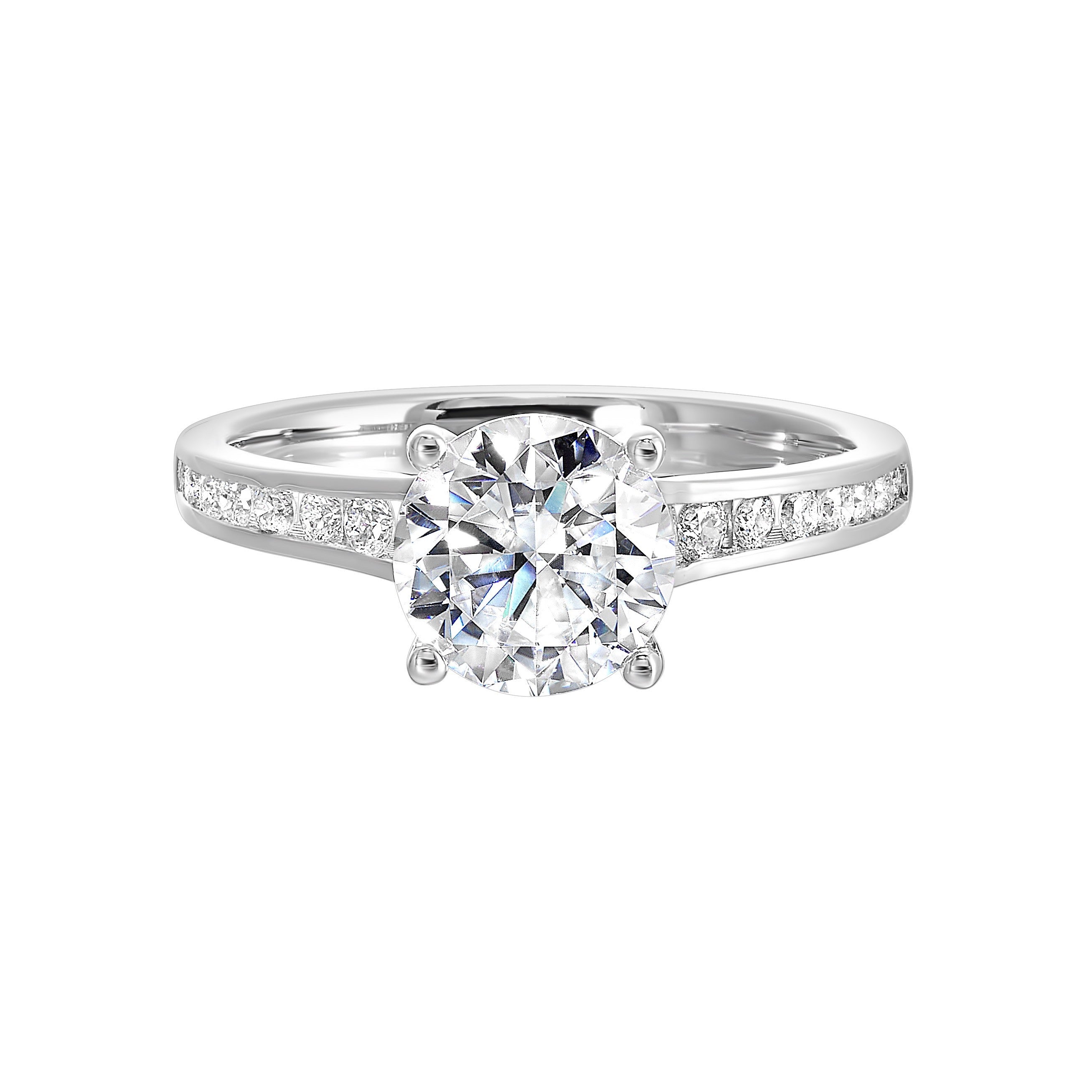 The simplicity of this single row channel set diamond shank engagement ...