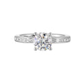 14Kt White Semi Mount 1/5Ctw For 1Ctw Round Center
