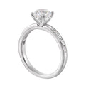 14Kt White Semi Mount 1/5Ctw For 1Ctw Round Center
