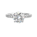 14Kt White Semi Mount 3/8Ctw For 2Ctw Round Center