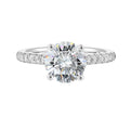 14Kt White Semi Mount 1/2Ctw For 2Ctw Round Center