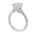14Kt White Semi Mount 1/2Ctw For 2Ctw Round Center