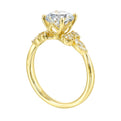 14Kt Yellow Semi Mount 3/8Ctw For 1 1/2Ct Round Center