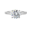 14Kt White Semi Mount 3/8Ctw For 2Ctw Round Center