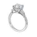 14Kt White Semi Mount 3/8Ctw For 2Ctw Round Center