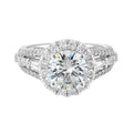14Kt White Semi Mount 1Ctw For 2Ctw Round Center