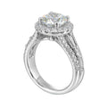 14Kt White Semi Mount 1Ctw For 2Ctw Round Center