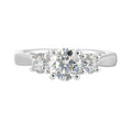 14Kt White Semi Mount 3/4Ctw For 1Ctw Round Center