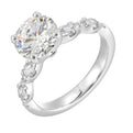 14Kt White Semi Mount 3/8Ctw For 2Ctw Round Center