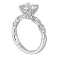 14Kt White Semi Mount 3/8Ctw For 2Ctw Round Center