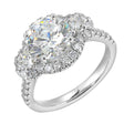 14Kt White Semi Mount 1Ctw For 2Ctw Round Center