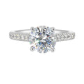 14Kt White Semi Mount 1/2Ctw For 2Ctw Round Center