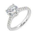 14Kt White Semi Mount 1/2Ctw For 2Ctw Round Center