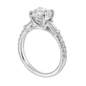 14Kt White Semi Mount 3/8Ctw For 1 1/2Ctw Round Center
