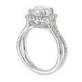 14Kt White Semi Mount 1/2Ctw For 2Ctw Round Center