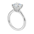 14Kt White Semi Mount 1/20Ctw For 2Ctw Round Center