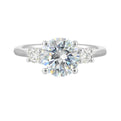 14Kt White Semi Mount 1/2Ctw For 2Ctw Round Center