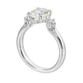 14Kt White Semi Mount 1/6Ctw For 2Ctw Oval Center