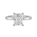 14Kt White Semi Mount 1/15Ctw For 2Ctw Radiant Center