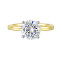 14Kt White Yellow Semi Mount 1/20Ctw For 2Ct Round Center