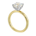 14Kt White Yellow Semi Mount 1/20Ctw For 2Ct Round Center