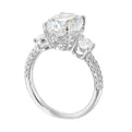 14Kt White Semi Mount 1Ctw For 3Ctw Oval Center