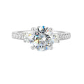 14Kt White Semi Mount 1/2Ctw For 2Ctw Round Center