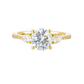 14Kt Yellow Semi Mount 3/8Ctw For 1 1/2Ctw Round Center