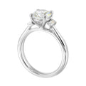 14Kt White Semi Mount 1/3Ctw For 1 1/2Ctw Round Center