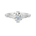 14Kt White Semi Mount 1/4Ctw For 1 1/2Ctw Round Center