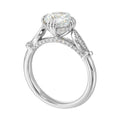 14Kt White Semi Mount 1/4Ctw For 1 1/2Ctw Round Center