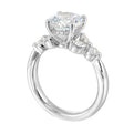 14Kt White Semi Mount 1/2Ctw For 2Ctw Round Center