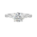14Kt White Semi Mount 1/5Ctw For 1 1/2Ctw Round Center