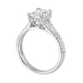 14Kt White Semi Mount 3/8Ctw For 2Ctw Radiant Center