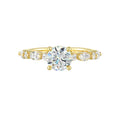 14Kt White Semi Mount 1/2Ctw For 1Ctw Round Center